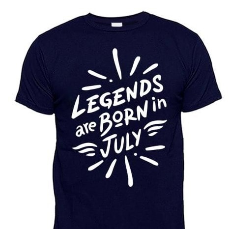 Chrysolite Designs Legends Are Born In July Premium Class T-shirt - Navy-blue