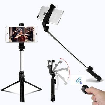Bluetooth Remote Controller Hand-held Selfie Stick Tripod.