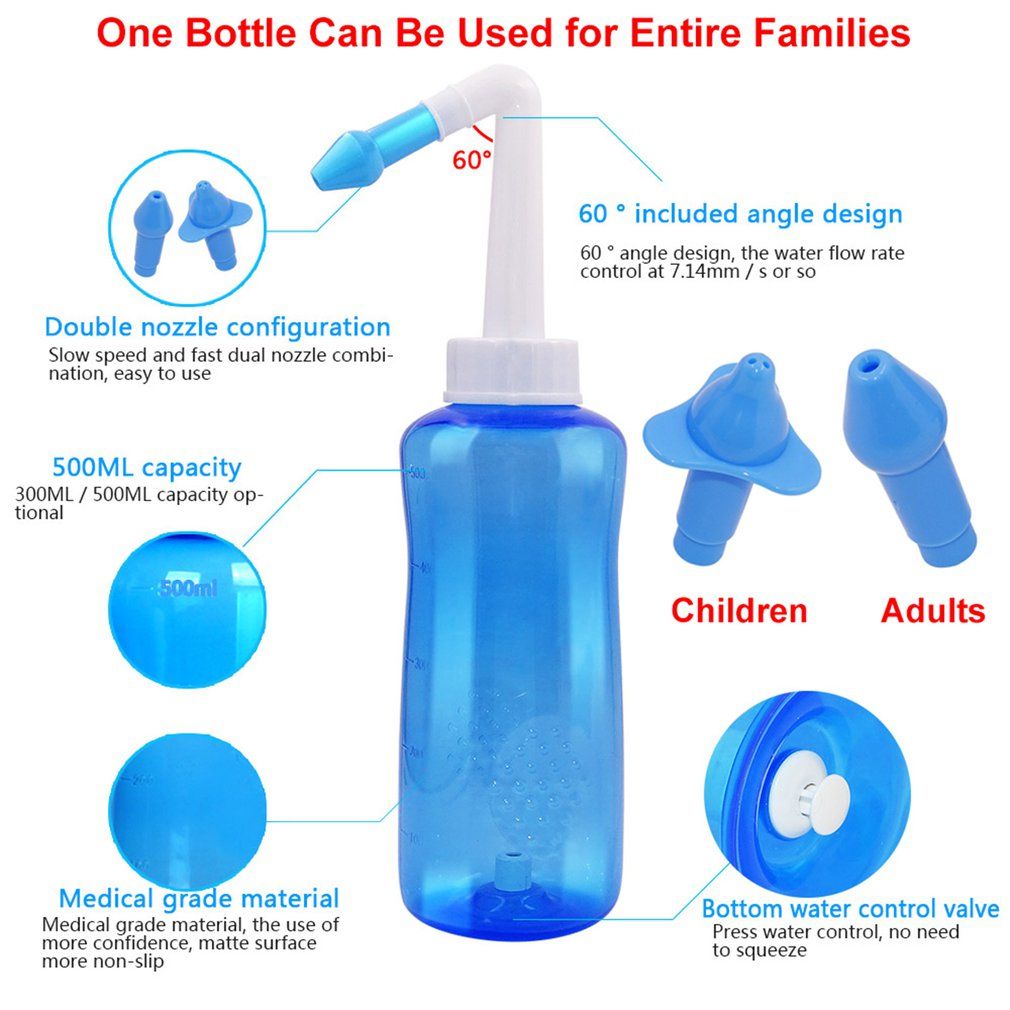 Household Nasal Wash Pot Sinus Nose Cleaner 300ml