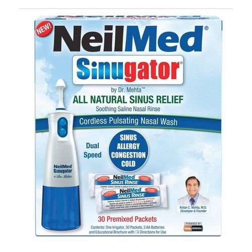 Sinugator Cordless Pulsating Nasal Wash W 30 Premixed Pkts