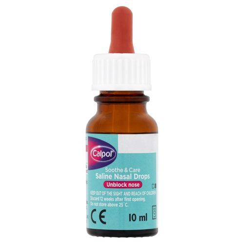 Nasal Saline Drops. Natural Congestion Relief. Unblocks Nose