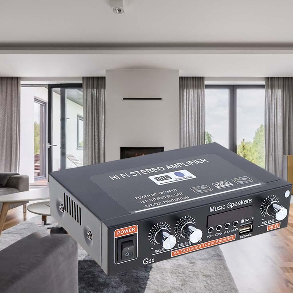 Mini Bluetooth Power Amplifier FM Radio Digital Hi-Fi For Car Home