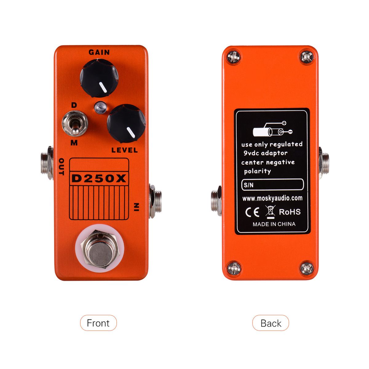 MOSKYAudio D250X Mini Electric Guitar Overdrive Preamp