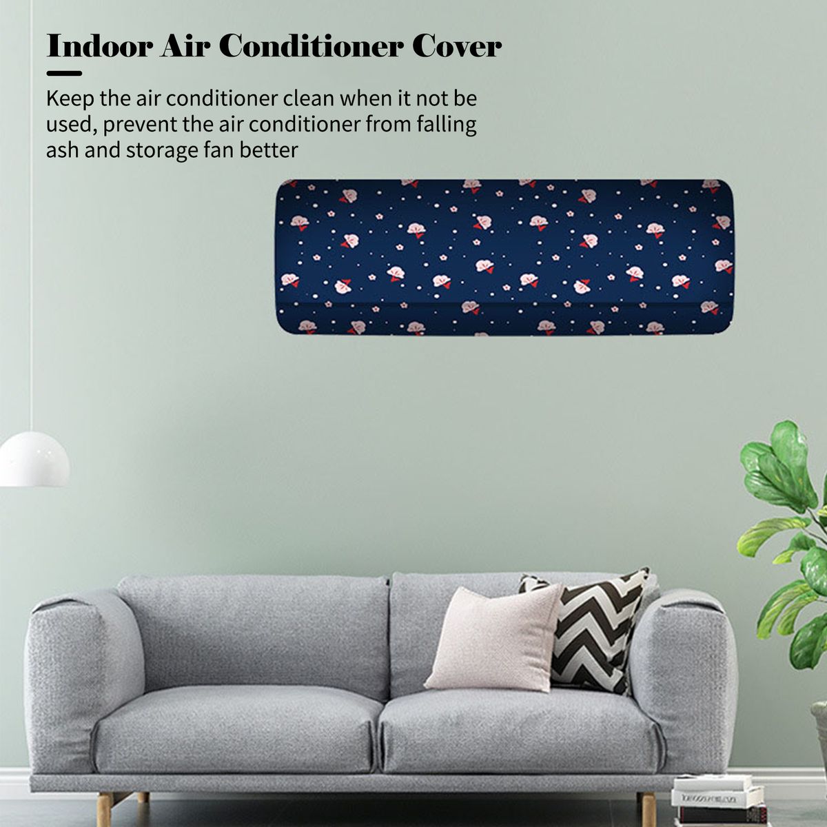 Indoor Air Conditioner Cover With Drawstring Waterproof
