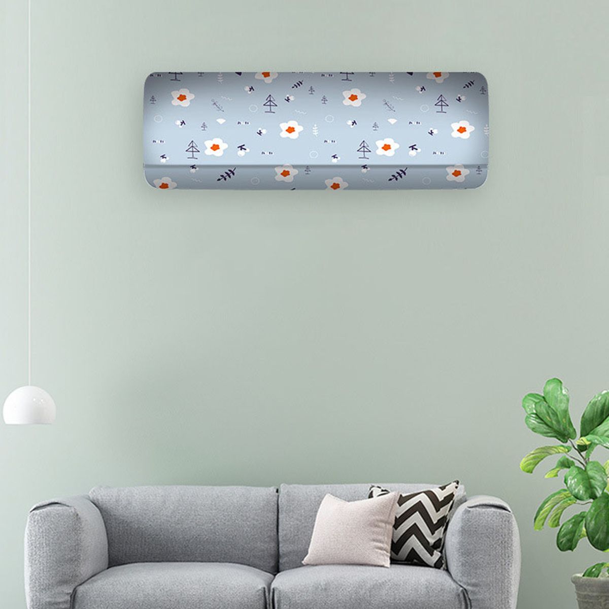 Indoor Air Conditioner Cover With Drawstring Waterproof