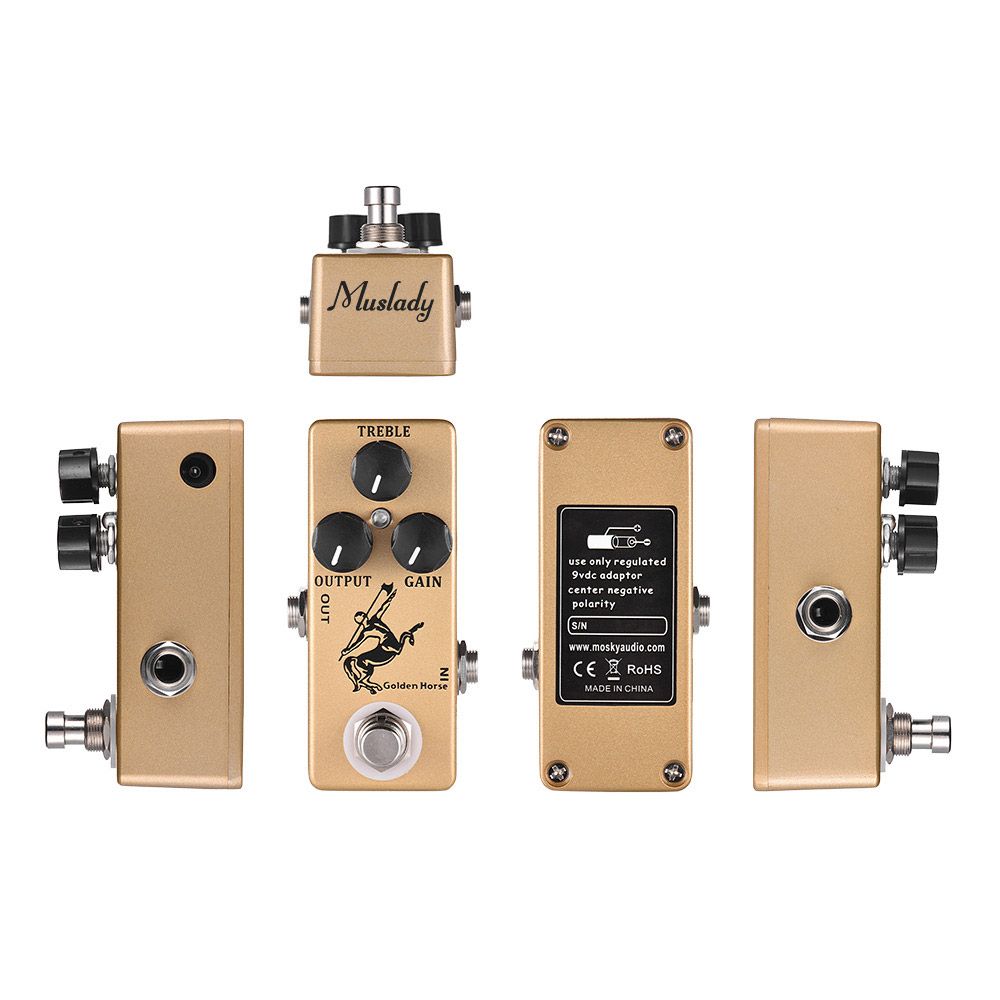 Golden Horse Guitar Overdrive Effect Pedal Full