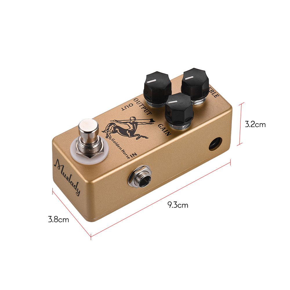 Golden Horse Guitar Overdrive Effect Pedal Full