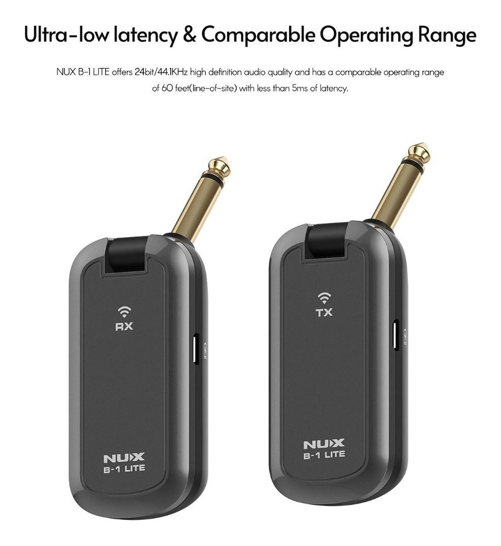 Nux B-1lite Guitar Wireless Transmitter & Receiver System