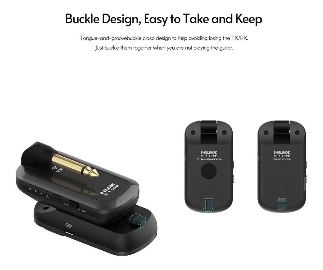 Nux B-1lite Guitar Wireless Transmitter & Receiver System