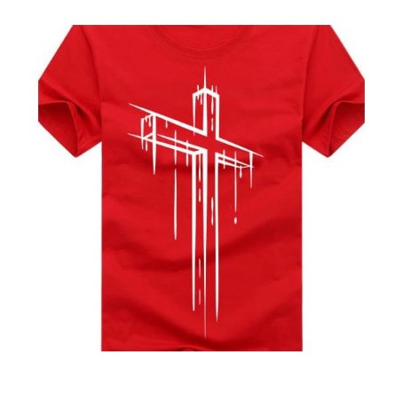 Chrysolite Designs The Cross Premium Class T-shirt - Red