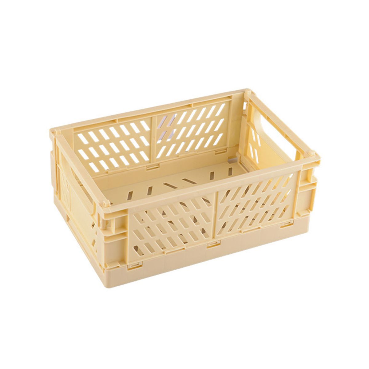 Storage Basket Collapsible Large Capacity Plastic-Yellow