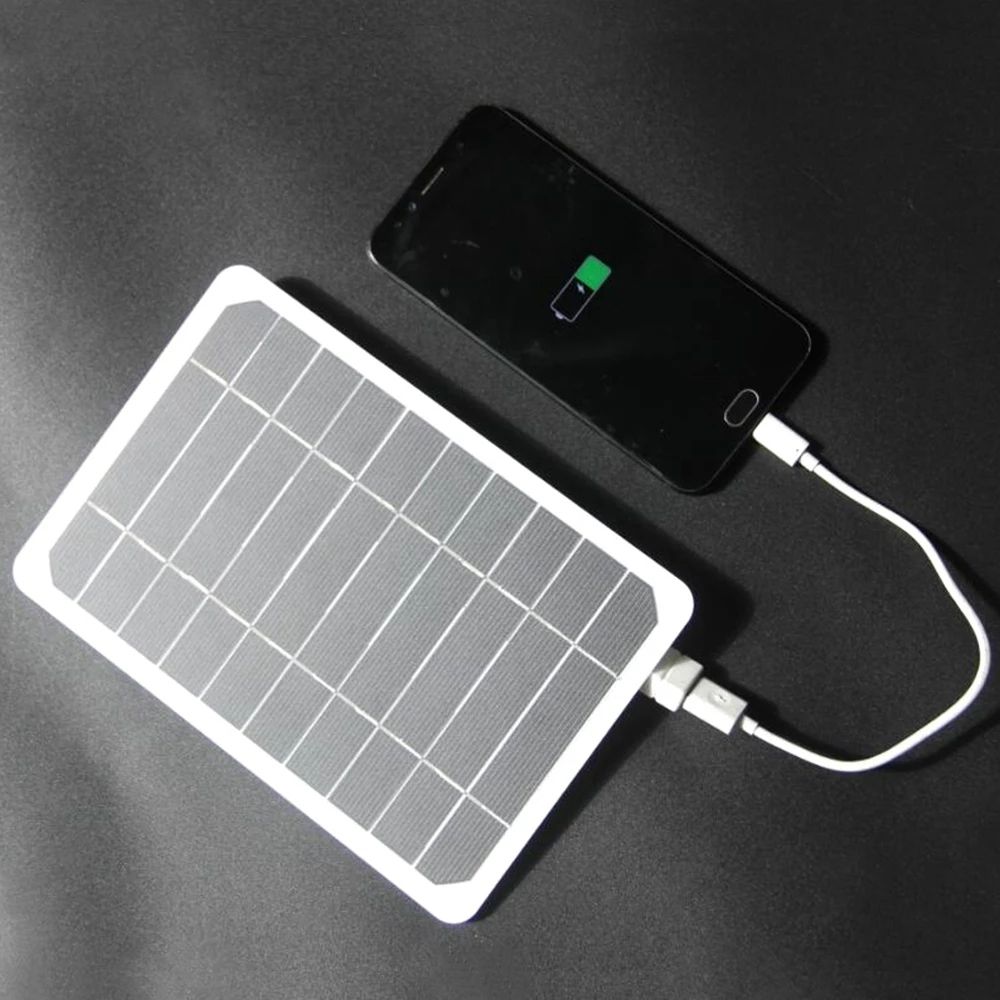 205*140MM 5V 5W Solar Panel High Power For Mobile Phone USB Solar Power Battery Solar Charger Camping