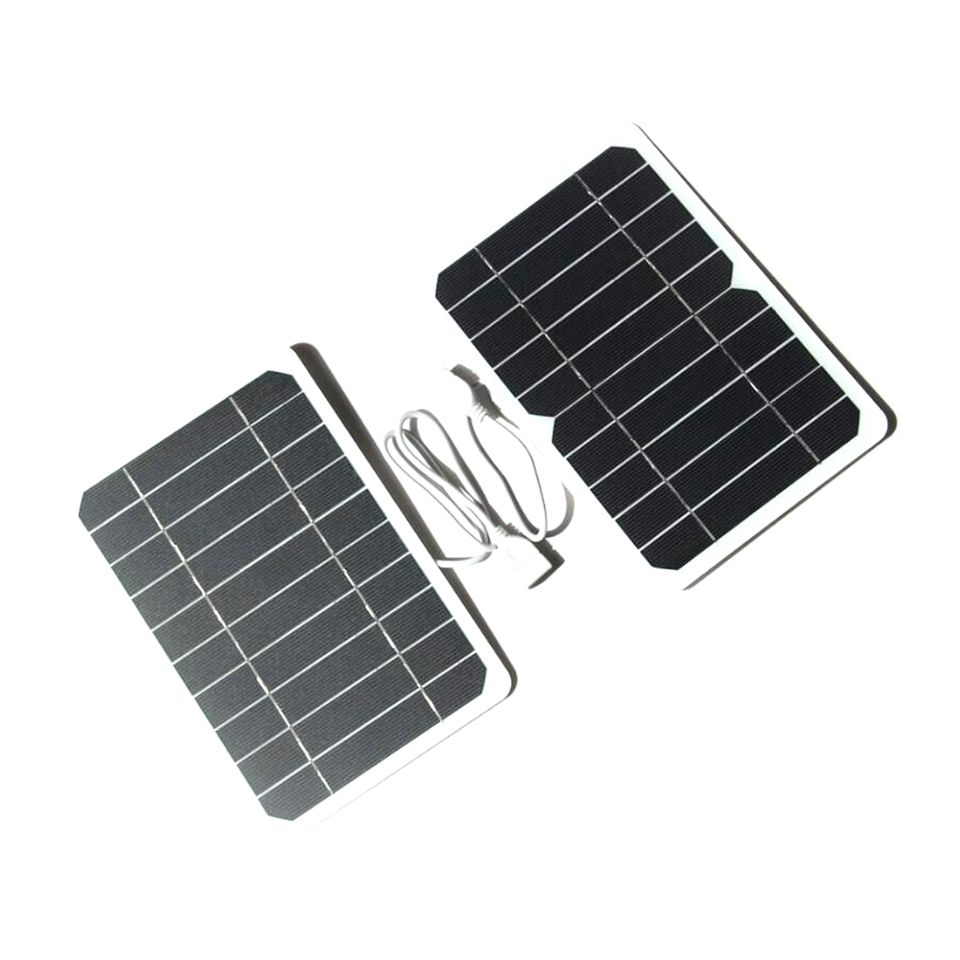 205*140MM 5V 5W Solar Panel High Power For Mobile Phone USB Solar Power Battery Solar Charger Camping