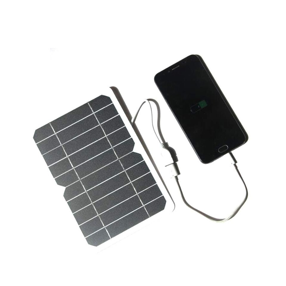 205*140MM 5V 5W Solar Panel High Power For Mobile Phone USB Solar Power Battery Solar Charger Camping