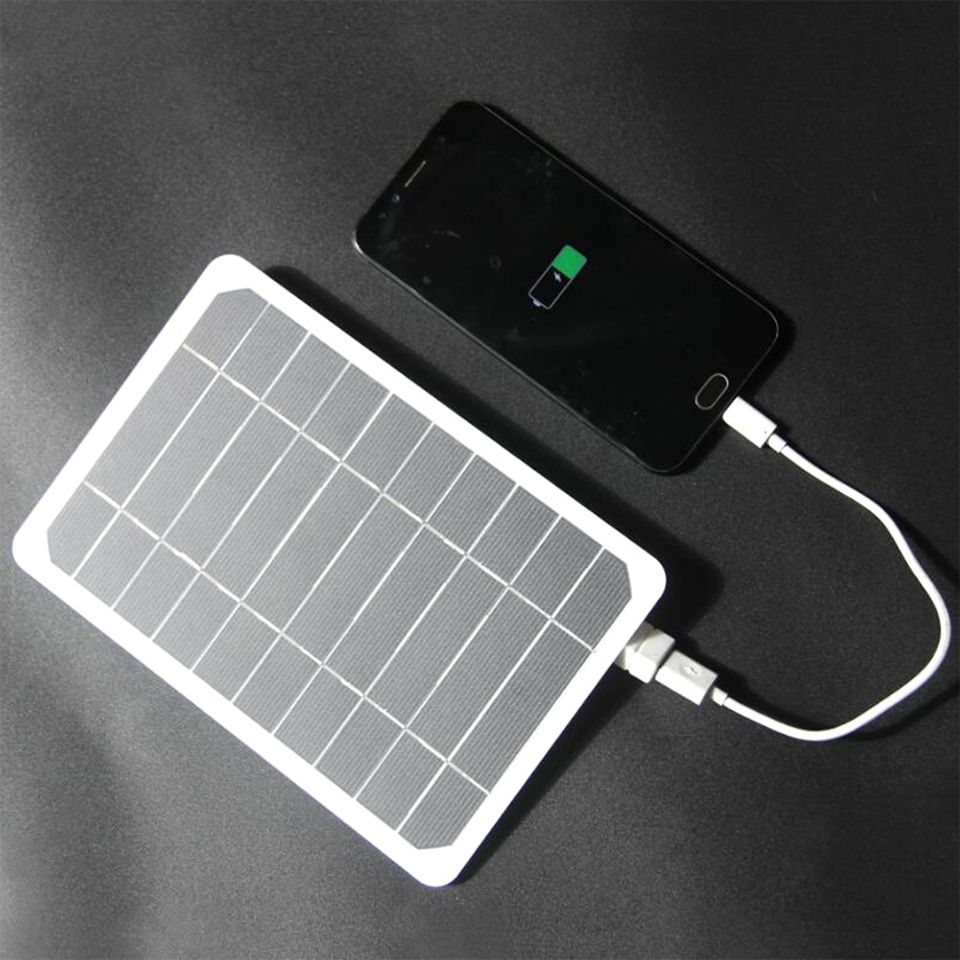 205*140MM 5V 5W Solar Panel High Power For Mobile Phone USB Solar Power Battery Solar Charger Camping