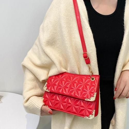 Elegant Women Handbag PU -Red