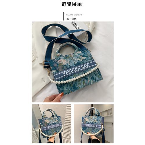 New Women's Foreign Style Net Red Plaid Handbag Tote Bag