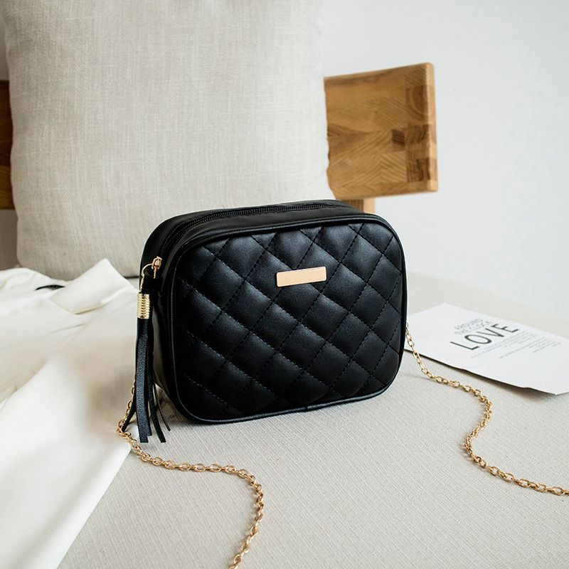 Tassel Small Messenger Bag For Women Trend Lingge Embroidery
