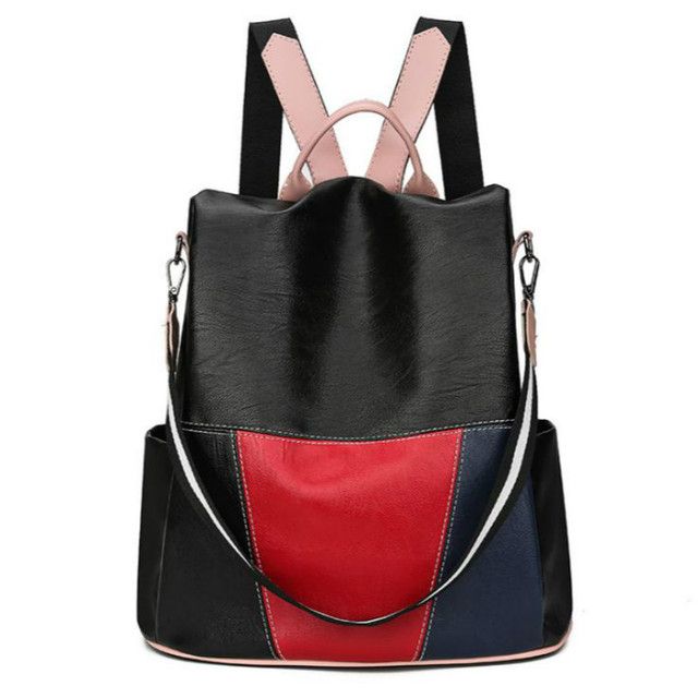 New Anti-theft Women's Backpack Fashion Stitching Solid British