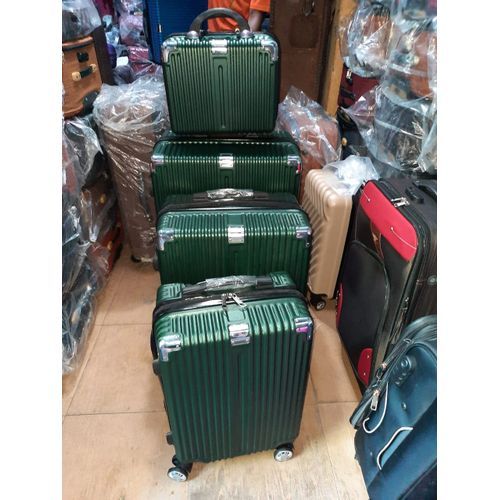 3 Sets Of Dark Green Plastic Luggage Gear With Hand Bag