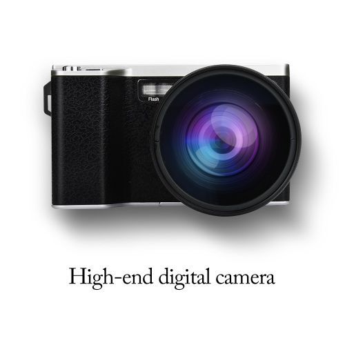 Lightdow 4.0" IPS Touch Screen 24MP 12X Optical Zoom F3.2-6.5 Digital Camera Video Recorder With 52mm Wide Angle +Macro Lens CHSMALL