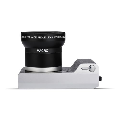 Lightdow 4.0" IPS Touch Screen 24MP 12X Optical Zoom F3.2-6.5 Digital Camera Video Recorder With 52mm Wide Angle +Macro Lens CHSMALL