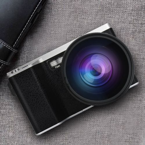 Lightdow 4.0" IPS Touch Screen 24MP 12X Optical Zoom F3.2-6.5 Digital Camera Video Recorder With 52mm Wide Angle +Macro Lens CHSMALL