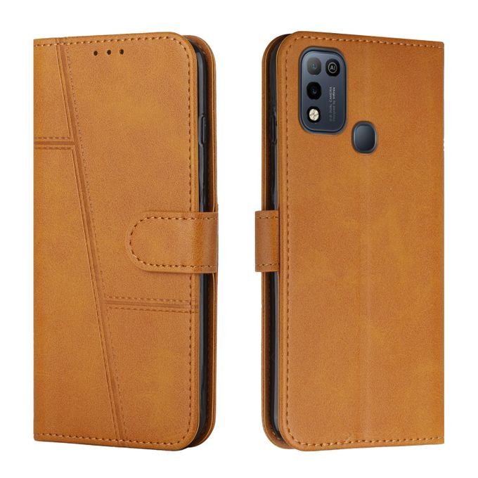 Infinix Hot 10 Play Case Luxury Flip Card Wallet Case