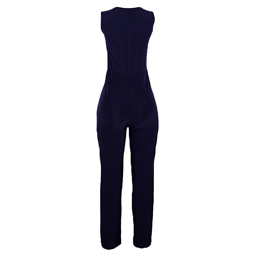 Ladies Arnless Jumpsuit - Navy Blue