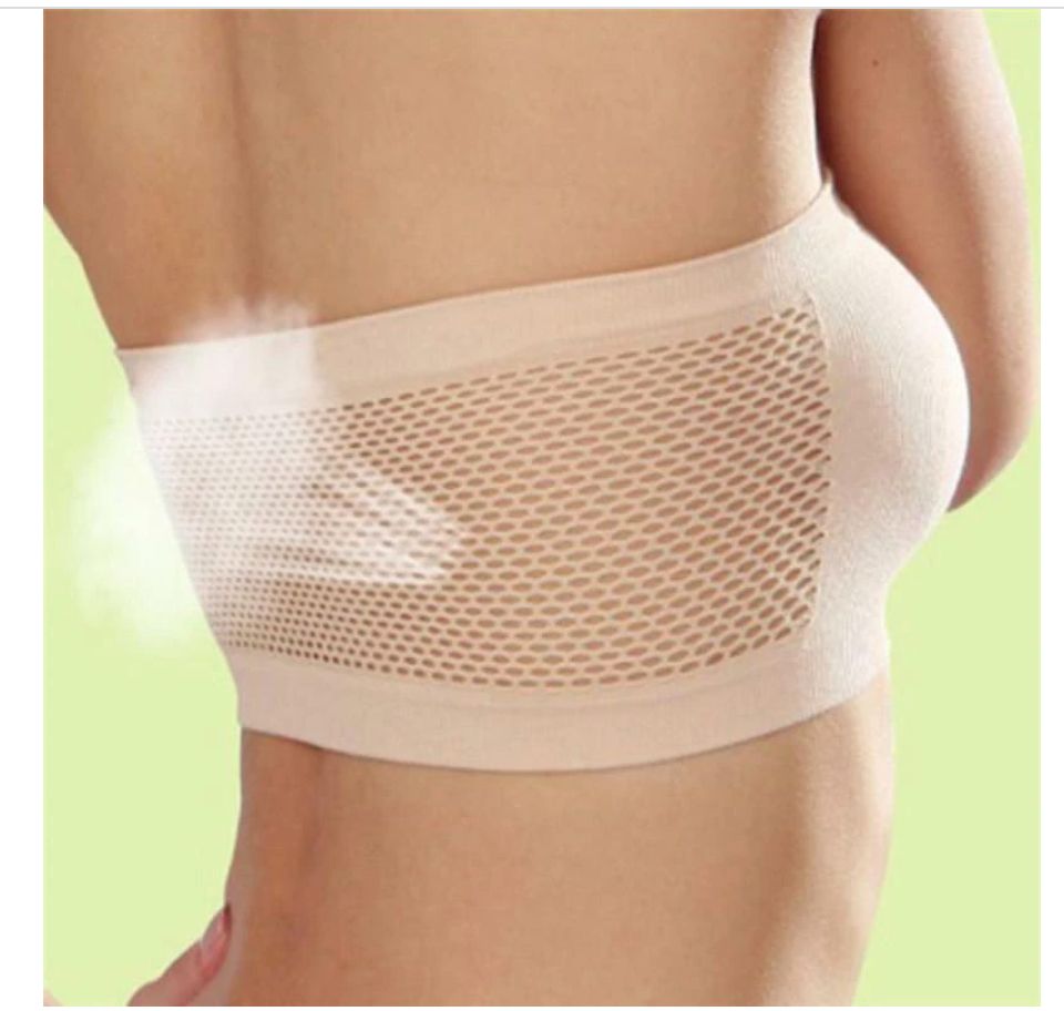 3pcs Breathable Mesh Tube Bra Strapless Crop Tops Women