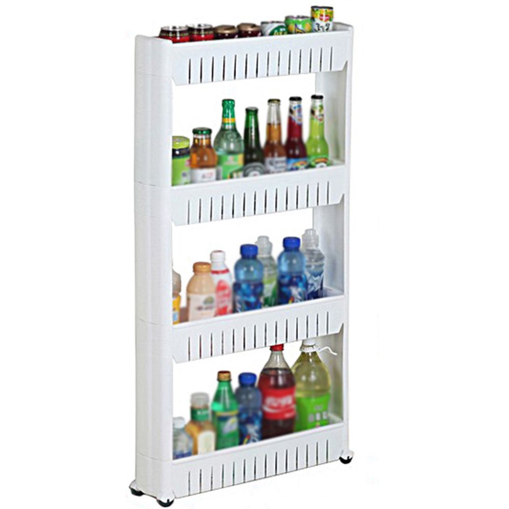 4 Tier Storage Rack Storage Tower Slim Organizer Rack Holder