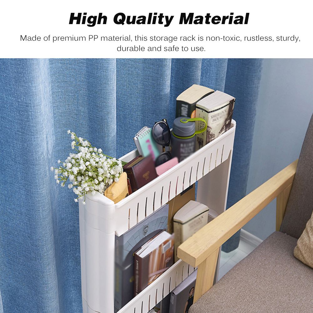 4 Tier Storage Rack Storage Tower Slim Organizer Rack Holder