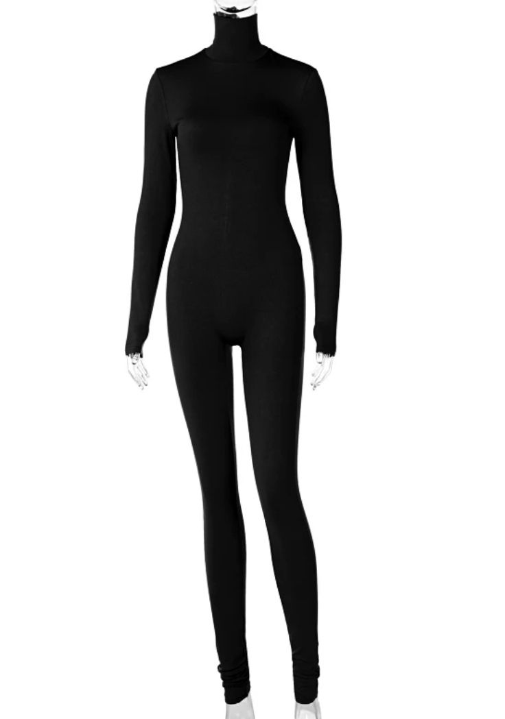 Anabel Black Sexy Female Jumpsuit Suit