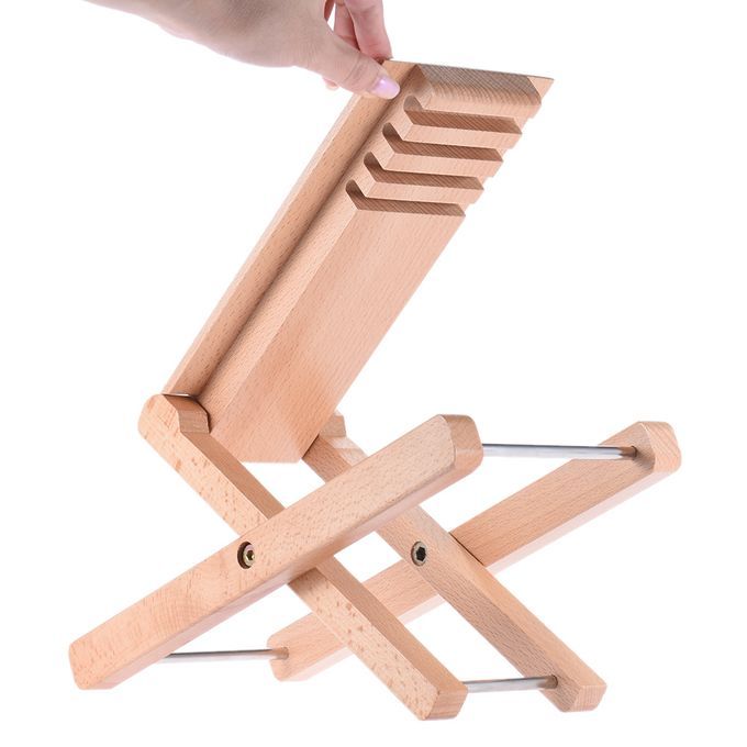 Foldable Wooden Guitar Foot Rest Stool Pedal 4-Level