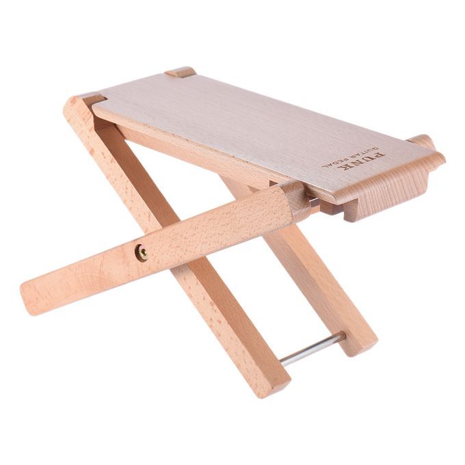 Foldable Wooden Guitar Foot Rest Stool Pedal 4-Level