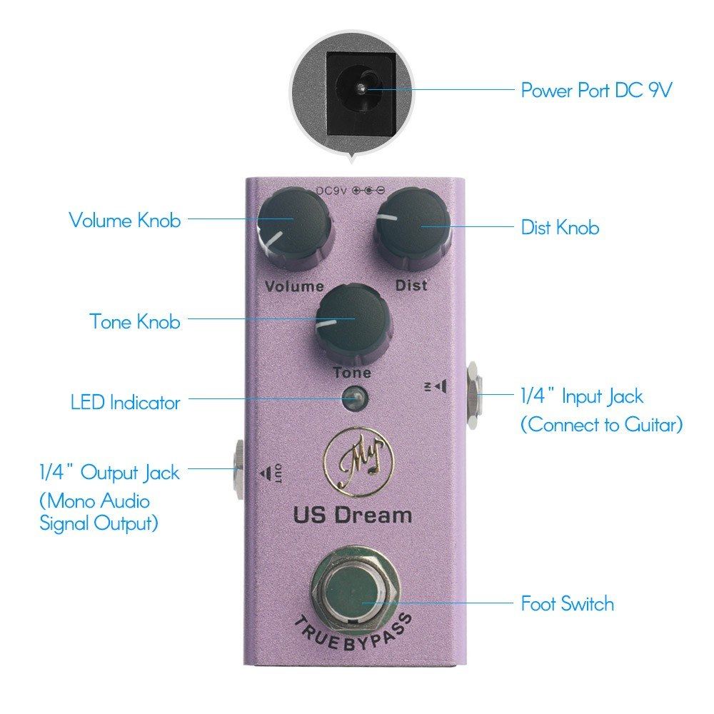 Portable US Dream Distortion Effect Pedal For Electric