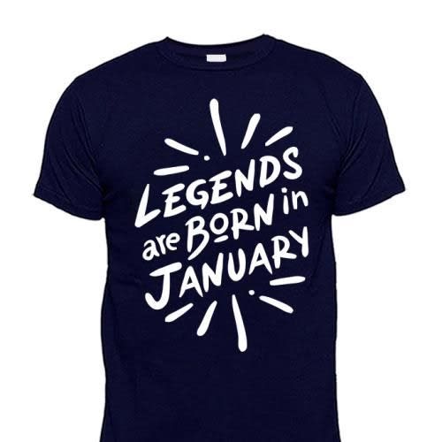 Chrysolite Designs Legends Are Born In January Premium T- Shirt - Navy-blue