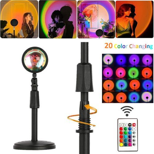 USB Powered Remote Control 20-Color Sunset Lamp/Projector
