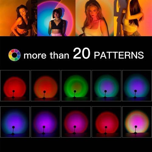 USB Powered Remote Control 20-Color Sunset Lamp/Projector