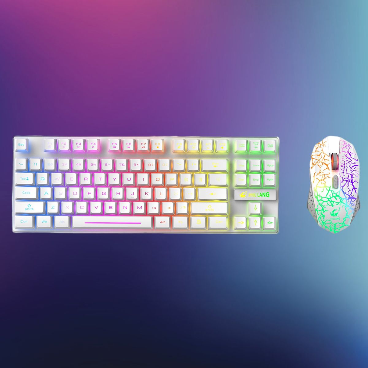 Desk Gaming Wireless Backlit Keyboard Amp; Mouse Set Able