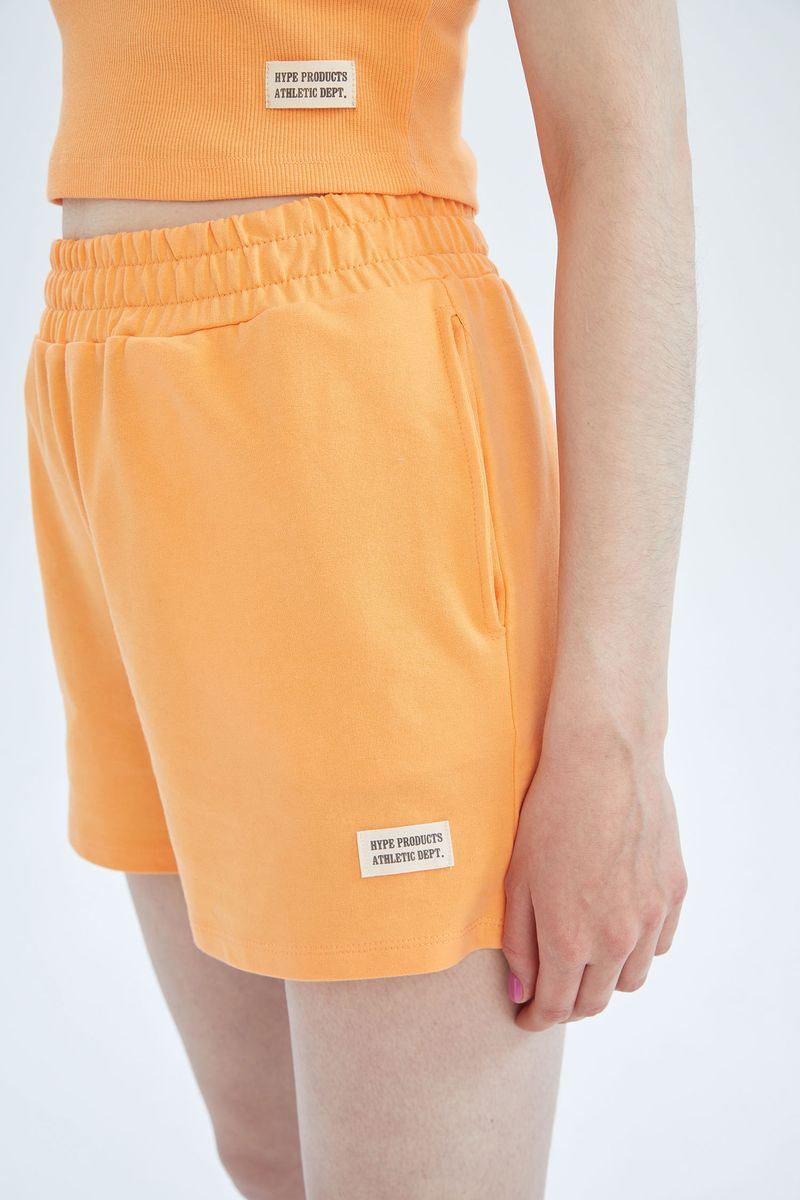 Women - Slim Fit Shorts -Orange