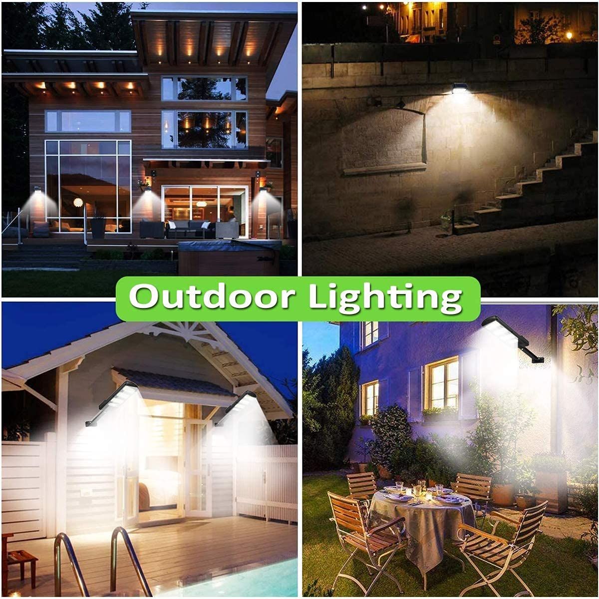 2pcs Solar Street Lights 213LED Remote Control Motion Sensor