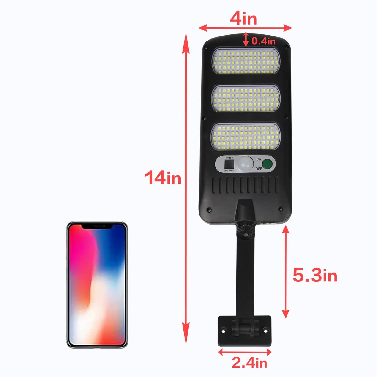 2pcs Solar Street Lights 213LED Remote Control Motion Sensor