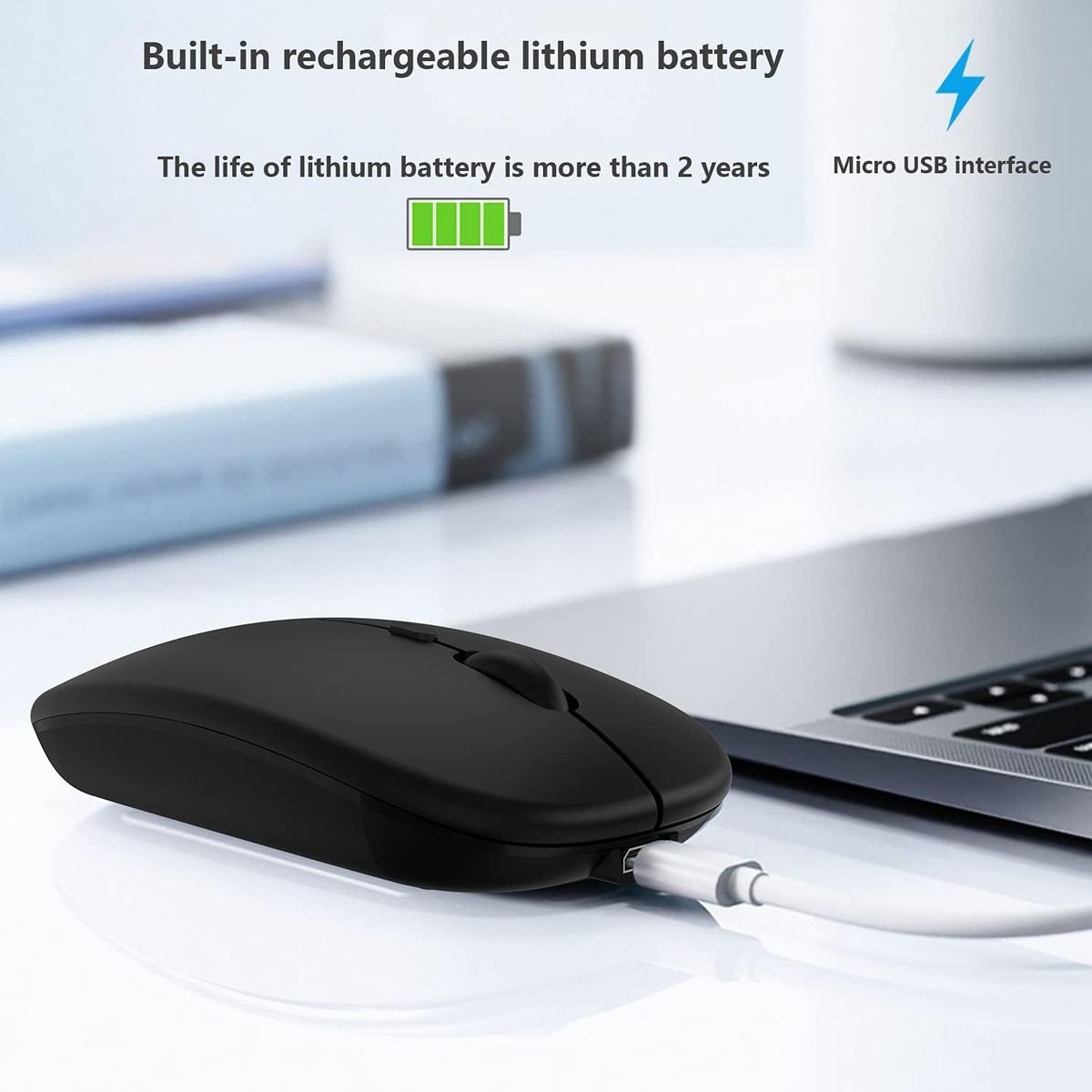 Bluetooth Wireless Mouse Silent Office Rechargeable Mouse