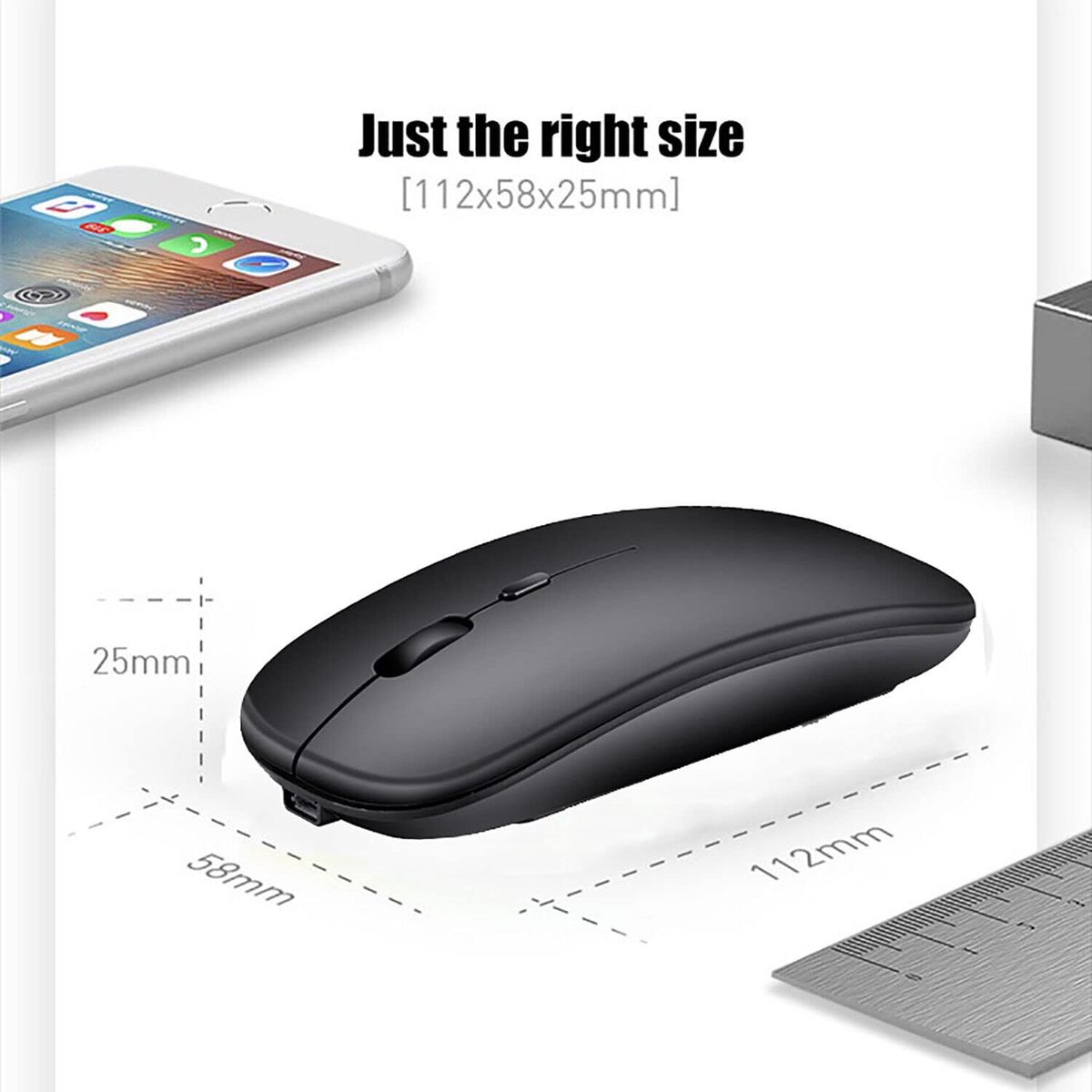 Bluetooth Wireless Mouse Silent Office Rechargeable Mouse