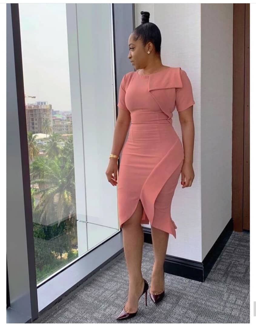 Trendy Ladies Pencil Office Gown