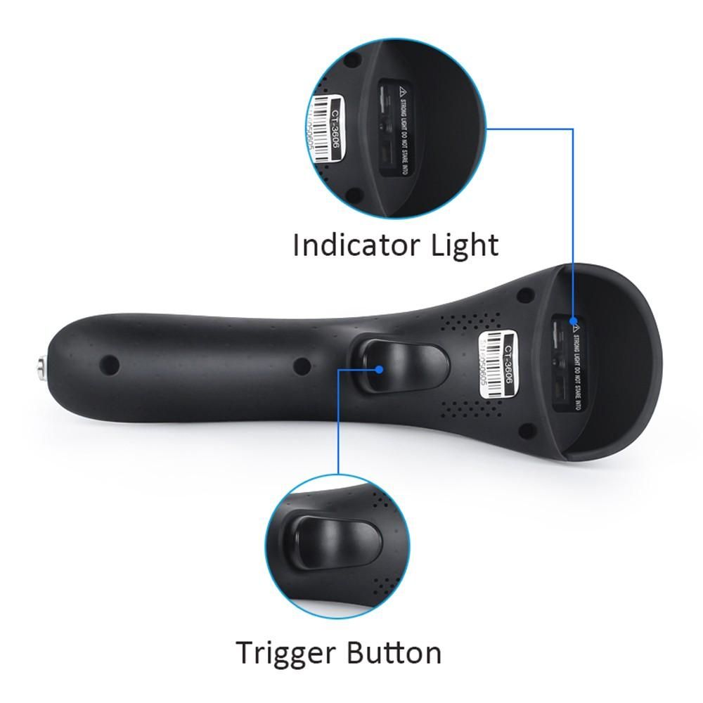 RF1000G Wireless Barcode Scanner Handheld Wechat Scanner Reader for Mobile Payment Computer Screen Supermarket Retail Store Warehouse