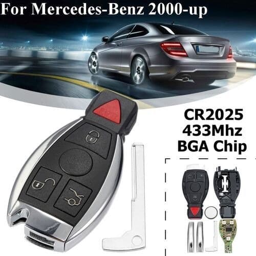 3+1 Buttons 315mhz Remote Key With Bga Style Nec Chip For Benz 2000 Model + For Mercedes Benz