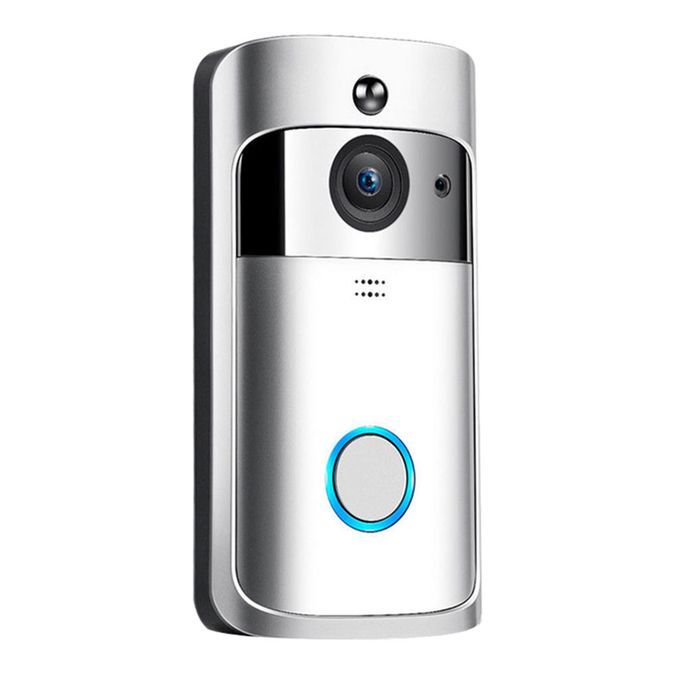 IR CUT Doorbell Real Time Camera Battery Smart Home Waterproof Silver