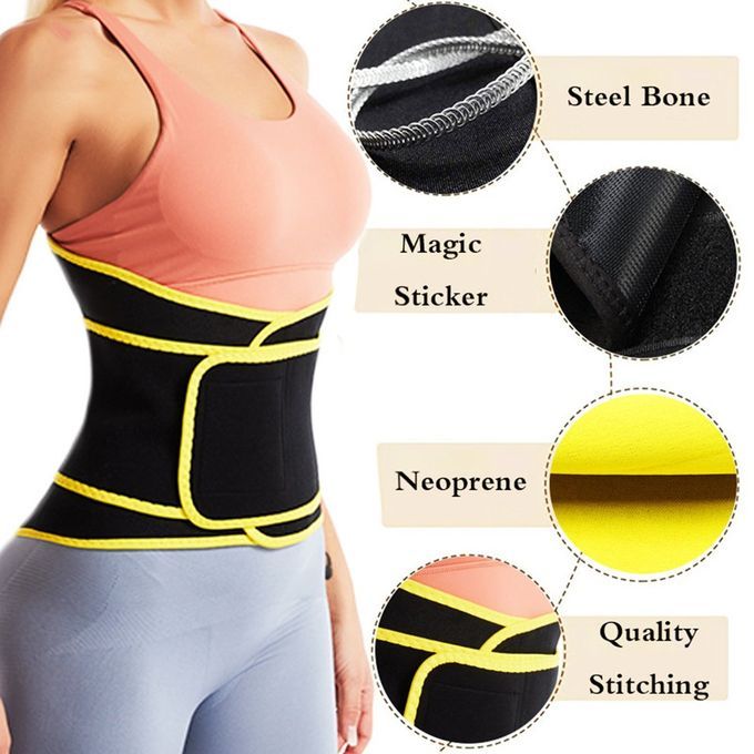 Vigorous Sweating Exer Ises Body Shaping And Abdomen Belts Slimming Belt-black-XXXL